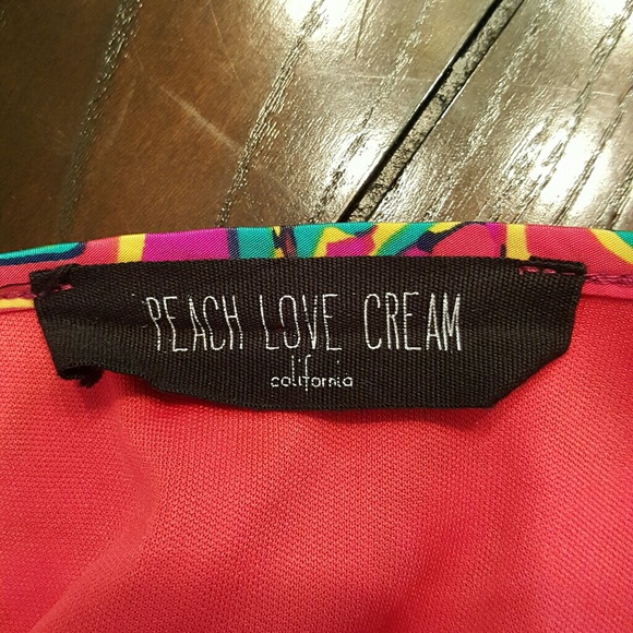 Peach Love Cream Multicolored Dress size S - Picture 6 of 6